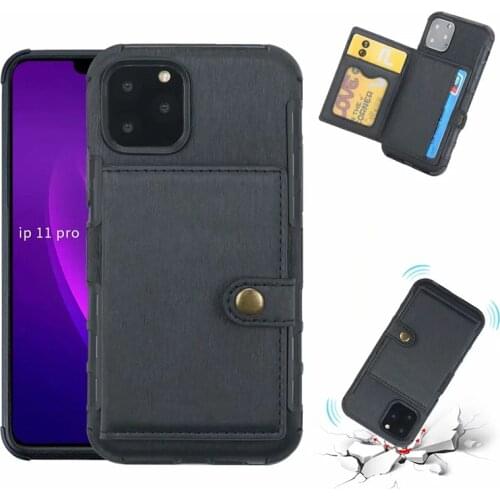 Portable Card Slot Phone Case For iPhone 12 Mini 11 Pro Max XS MAX XR 8 7 6Plus SE 2020 Wallet Shockproof PU Leather Cover Cases