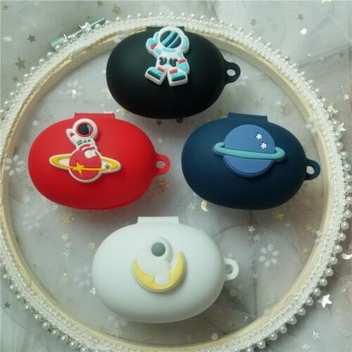 Cartoon Earphone Case With Hook for Realme Buds Air2 Neo Headphones Cover TWS Bluetooth Earphone Wireless Charging Box Bags