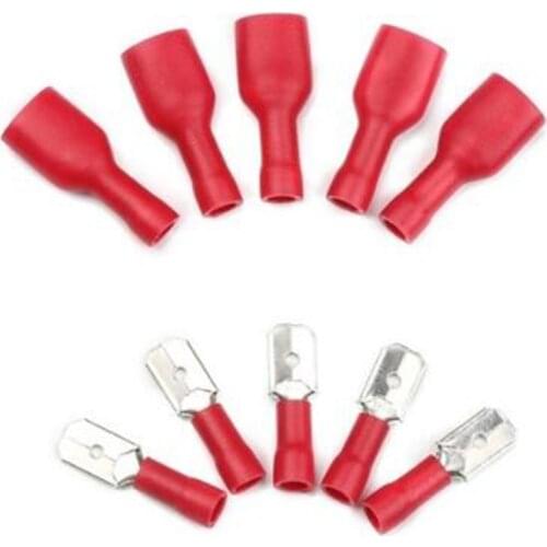 FDFD1.25-250*50 MDD1.25-250*50 50pcs 25setRed Male Female male electric wire connections Crimp Terminal Connectors