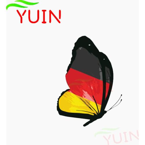 Germany Flag Butterfly Car Sticker Personality Motorcycle Auto Accessories PVC Decoration High Quality Waterproof Decal 11*8cm