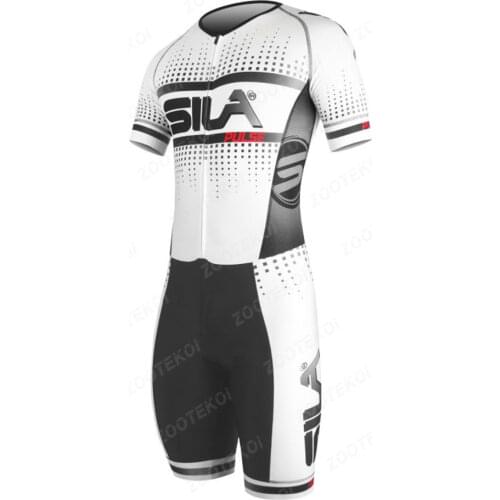 2021 Sila Cycling Triathlon Speed Skating Jersey Jumpsuit Straight Pulley Mens Professional Team Skating Bodysuit Ropa Ciclismo