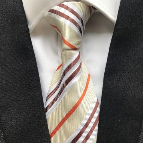 10 cm Width New Design Mens Ties Jacquard Woven Neck Tie Cravats Stylish Striped Neckties for Men