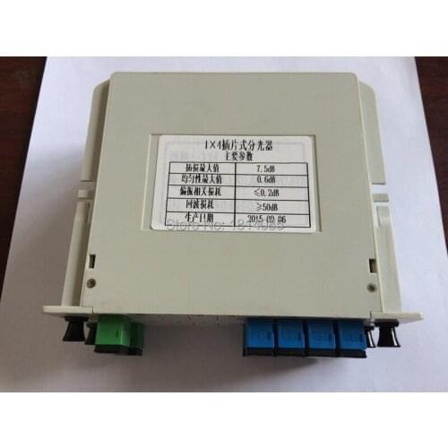 Hot Sale 5pieces/lot 1x4 LGX Box Cassette Card Inserting SC/APC PLC splitter Module 1:4 4Ports Fiber Optical PLC Splitter