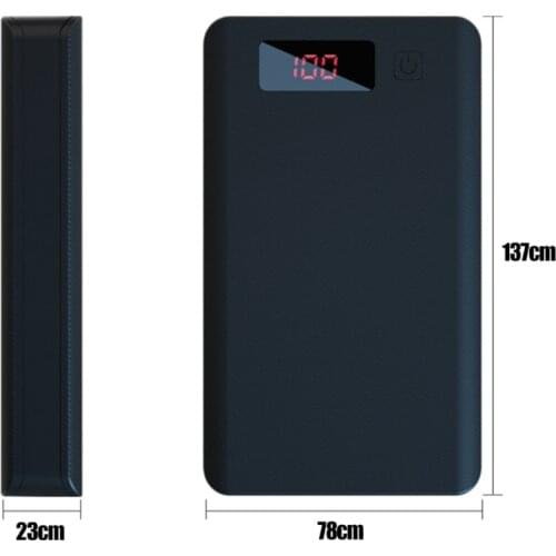 A6 LCD Display DIY 6x18650 Battery Case Power Bank Shell Portable External Box Without Battery Powerbank Protector
