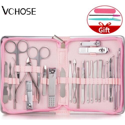 Nail Clippers Stainless Steel Cuticle Scissors Acne Needle Manicure Nail Files Pedicure Sets Coupe Ongle Toenail Fingernail Tool