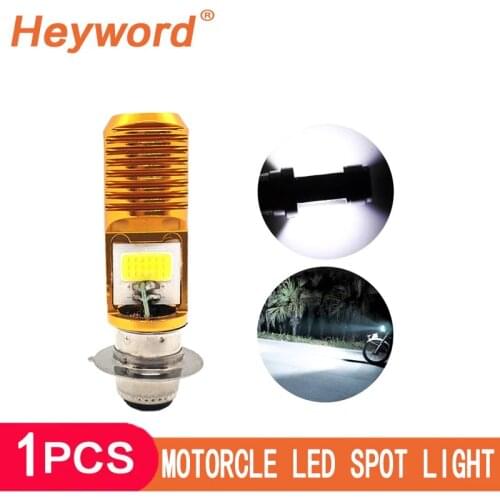 1Pcs H6M PX15D P15D LED Motorcycle Headlight Bulb White 1200Lm 12W COB LED Moto Bike Scooter ATV Moped Headlamp 12-80V