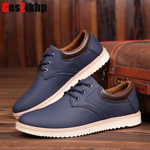 2021 New Men Leather Casual Shoes Men 2020 Summer Brand Comfortable Flat Shoes for Men Trendy Sneaker Men Lace Up Oxfords Shoes