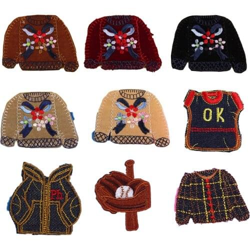 Sweater coat vest Patches Iron On Cartoon Baseball gloves Appliques DIY Fashion Clothes Bags Jeans Stickers Badge Free Delivery