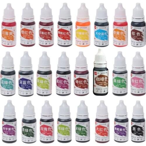 24 Colors 10ml Natural Ink Coloring Cake Pastries Cookies DIY Craft Pigment For Cake Decoration Frosting Icing Fond