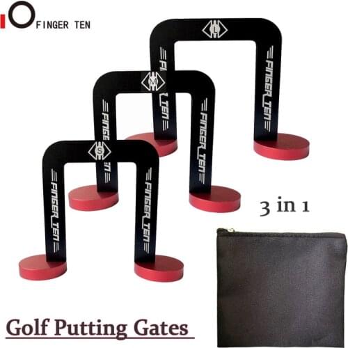 New 3 Doors Putter Trainer Golf Putting Gates Aim Target Gate Game Door for Indoor Home Office Green Mats Training
