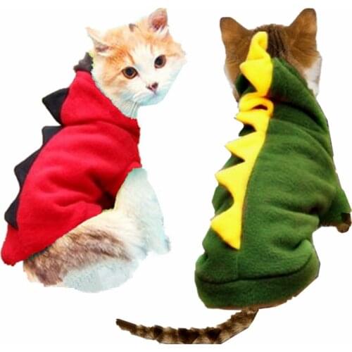 Pet clothing Halloween costume cat animal clothes hoodie jacket Autumn and winter small and medium dog dinosaur dress