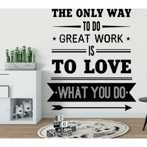 Great Work Wall Sticker for Office decoration Wall Decal for Livingroom Removable Vinyl Sticker Office Wall Art decor HY1358