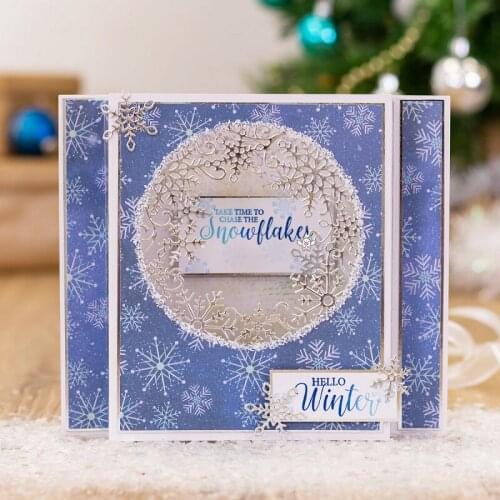 Mmao Crafts Metal Steel Cutting Dies New Snowflake circle background Scrapbooking Paper/photo Cards Embossing Dies