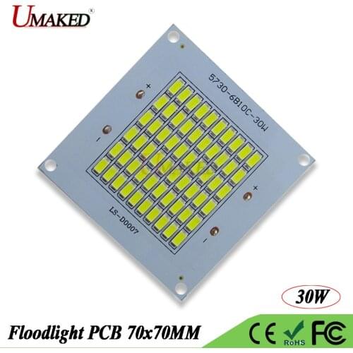Full watt SMD 5730 LED PCB Floodlight lamp plate 30W 3000lm DC20-39V 900mA smd cob aluminum plate base Borad for Spotlight light