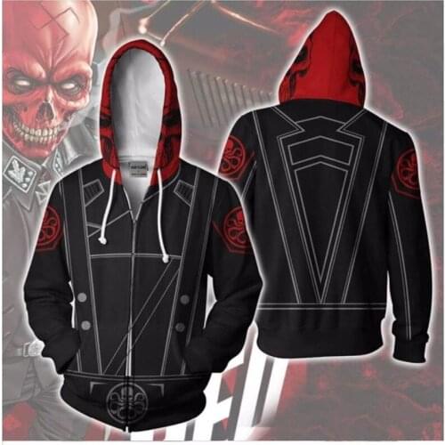 Movie Cosplay Red Skull Hoodies Men Women Sweatshirt Unisex Anime Hooded Pullover Johann Shmidt Jacket Coat