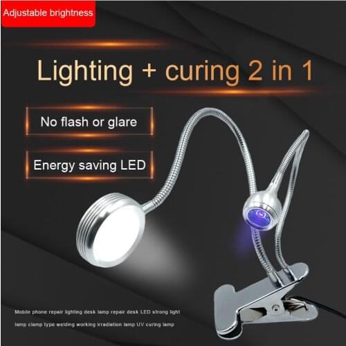 2 In 1 USB UV Curing light 5W Phone Repair Purple Light Strong 10 Lamp LED light for Phone Motherboard Welding Rework Repair