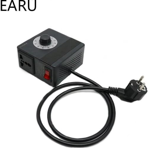 EU Plug AC 0-220V 4000W SCR Silicon Voltage Regulator Transformer Light Temperature Fan Motro Speed Controller Dimmer Thermostat