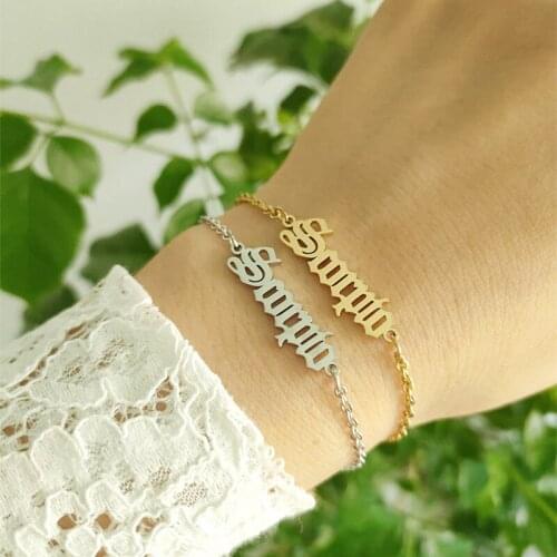 Vintage Astrology Scorpio Constellation Zodiac Bracelet Men BFF Jewelry Old English Letter Pulseira Masculina Women Beacelets