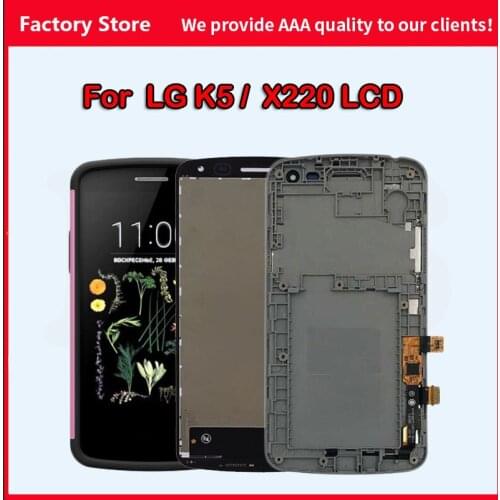 10-Touch AAA Quality LCD For LG K5 X220 X220ds X220mb LCD With Frame LCD Screen Display 5.0 inches