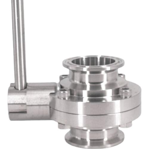19/25/32/38/45/51mm Pipe OD x 1.5" 2" Tri Clamp Sanitary Butterfly Valve SUS 304/316L Stainless Steel Homebrew