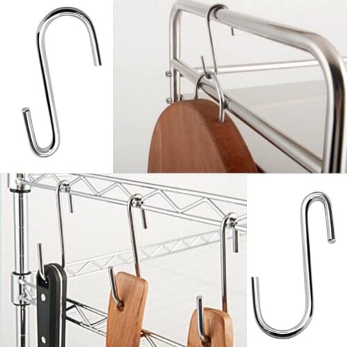 20/10 PCS Heavy Duty Kitchen Bathroom Bedroom S Type Hooks Black S Shaped Hanger For Hanging Pans Pots Bag Towels Storage Holder