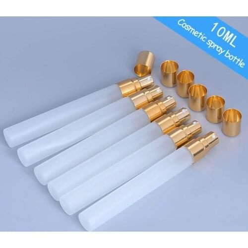 6pcs 10ml Glass Perfume Bottle Portable Cosmetic Dispensing Spray Bottle Aluminum Nozzle Frosted Bottle Atomizer High Quality