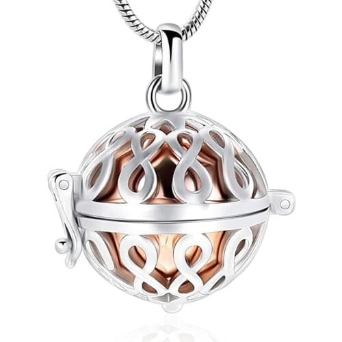 Infinity Urn Necklace for Ashes Locket Pendant Ashes Memorial Keepsake Urn Jewelry for Women/Men