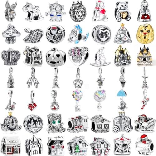 European S925 Silver Charms Pandant Bead Fit Sterling Silver Bracelets Bangles Chain Original Fashion diy Jewelry Making Gift