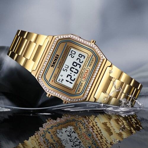 SKMEI Watch For Women Electronic Wrist Watch Chrono Back Light Female Sports Watches Ladies Digital Clock Relogio Feminino