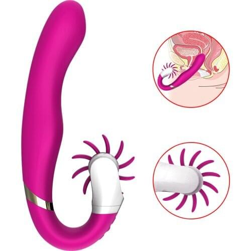 Man nuo Dildo Vibrator Fast Rotating Tongue for Stimulates Clitoris Sex Toys for Women Powerful Dual Motors Vibration
