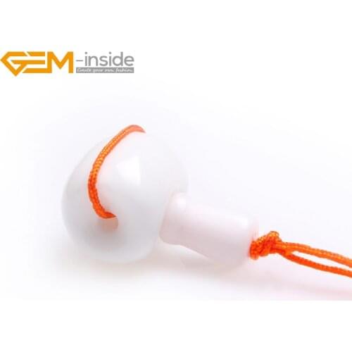 Gem-inside 3 Hole Natural Buddha Mala Guru White Ceramic Bead Set For Tibetan Prayer Beads Making Selectable Size