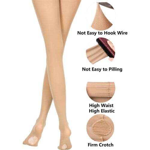DYUAI 3Pairs Skin New 2019 Fashion Convertible Solid Color Dancing Tights Dance Stocking Ballet Pantyhose for Kids