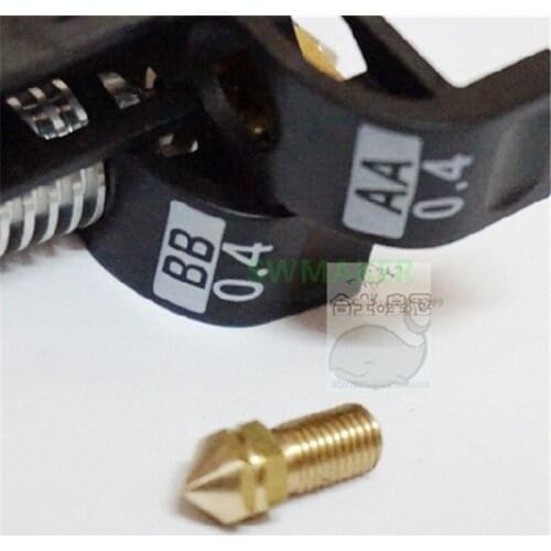 2pcs Ultimaker3 3D printer replace print brass nozzle 0.4mm 0.25mm 0.6mm 0.8mm for Ultimaker 3 spare parts 1.75mm/3.0mm filament