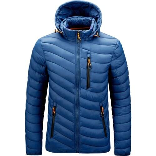 2021 Winter Warm Waterproof Jacket Men Steetwear Autumn Thick Hooded Parkas Mens Fashion Casual Slim Jacket Coat Men