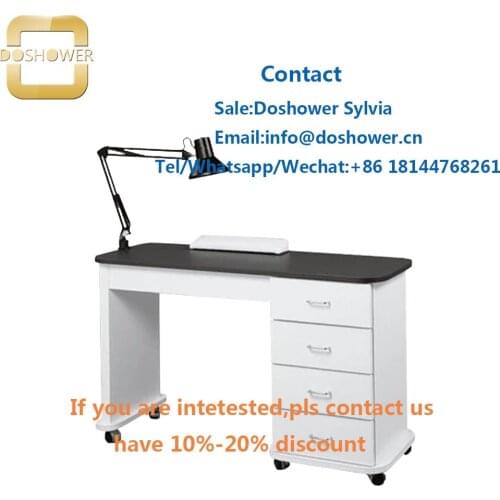 Doshower DS-W2001 uv gel powder system with salon manicure table nail station with lamp for manicure table nail bar wholesale