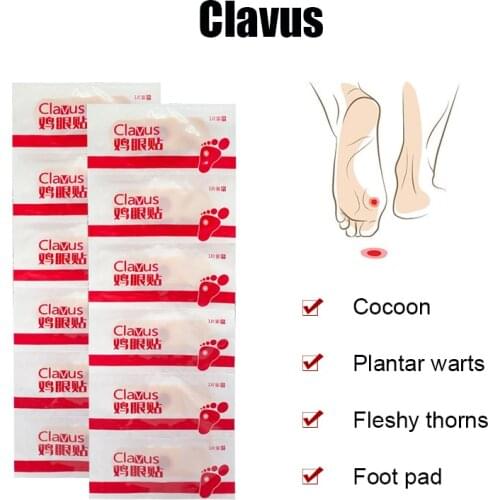 12PCS Foot Care Stickers Relieve Pressure Corn Patch Relief Pain Removal Warts Thorn Plaster Chicken Eye Corns Paste