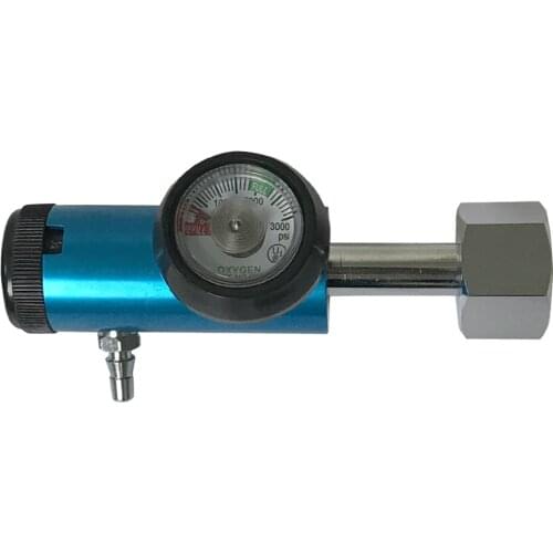 German type blue color oxygen pressure regulator for low flow 0-4 LPM for ozone treatments