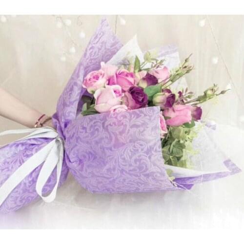 New Product 52*57cm Orchid Paper Waterproof Non-woven Fabrics Packing Paper Flower Gift Apple Packaging Florist Articles 10sheet