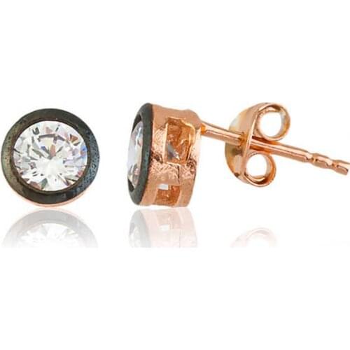 Genuine 925 Sterling Silver Diamond Montür Single Stone Studded Earrings Quality products, Flamboyant Designs Hundreds Of kinds of earrings