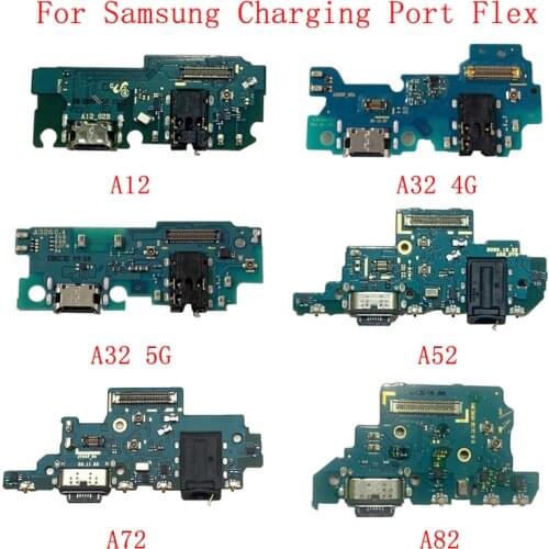 Original USB Charging Port Connector Board Parts Flex Cable For Samsung A02 A12 A32 A326 A52 A72 A82 Replacement Parts