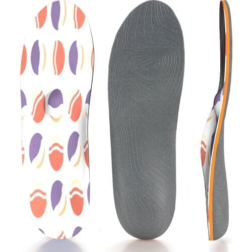 EVA-orthotic Insoles High Arch Support Flat Foot Pain Relief Memory Foam Running Athletic Shoe Insoles Women 3CM