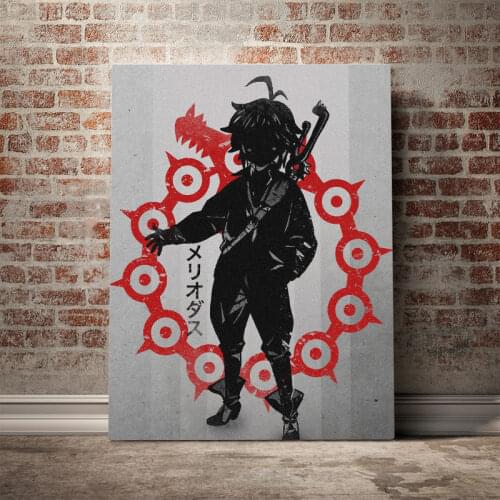 Dragons Sin of Wrath Meliodas Poster Framed Wooden Frame Canvas Wall Art Decoration prints for living room Home decor painting