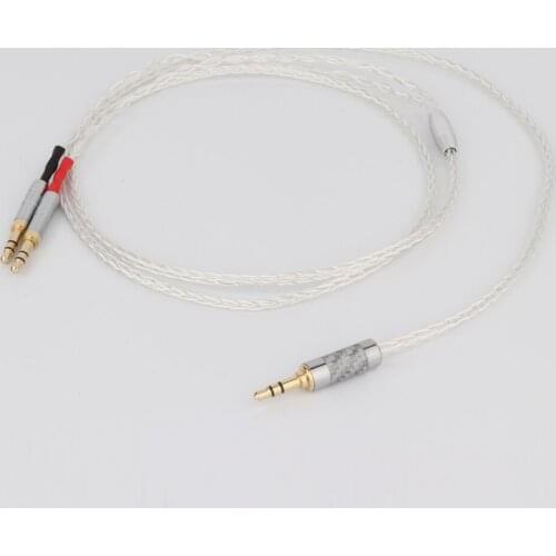 Preffair High Performance Hifi Audio 3.5mm To Dual 3.5mm Balanced Silver Plated Headphone Cable Upgrade Earphone Cable