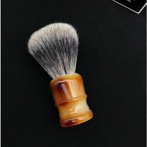 Christmas Sales "FS"-24MM Synthetic Fiber Shaving Brush Faux Horn Handle FREE SHIPPING
