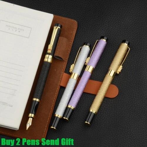 Hot Selling Classic Design Dragon Crystal Fountain Pen Business Metal Writing Ink Gift Pen Buy 2 Pens Send Gift