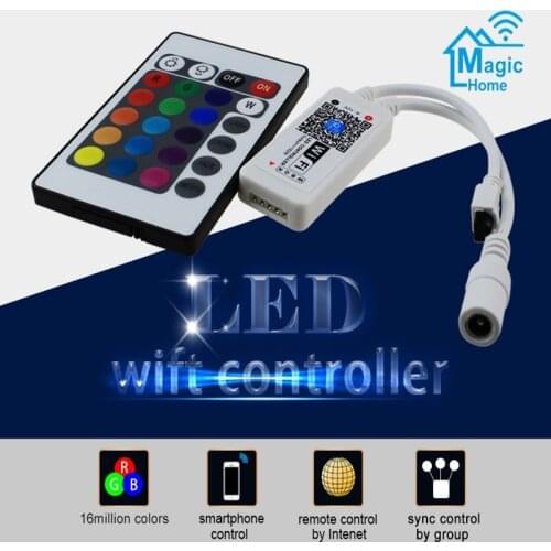 16Million colors Wifi RGB/ RGBW led controller smartphone control music and timer mode magic home wifi led controller