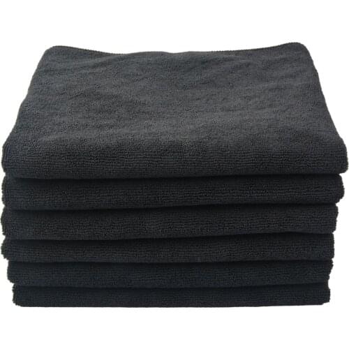 Ultra Thick Microfiber Hand Salon Towel Hair Drying Towels Bath Towel For Spa Hotels Home 16Inchx27Inch 6 Packs Black White