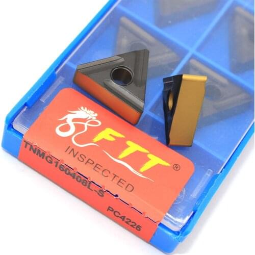 High Quality 10pcs TNMG160408 L S PC4225 Carbide Inserts Turning Knife Blade CNC Lathe Metal Plate CuttingExternal Turning tools