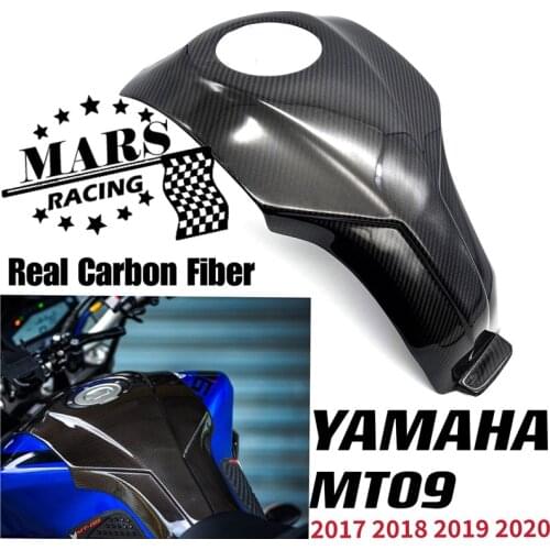Motorcycle Real Carbon Fiber Tank Pad Sticker Tank Protect Cover Guard Fits For YAMAHA MT09 MT 09 MT-09 mt09 2017 2018 2019 2020
