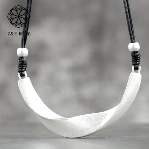 Metal Necklaces Vintage Women Chain Simple Necklace Handmade Fashion Jewelry Adjustable Necklace Woman Accessories 10.5*10cm